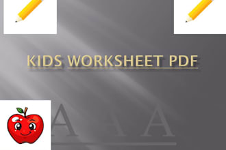 create printable kids worksheets PDF for learning