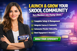 do skool community setup online course community growth skool community manager
