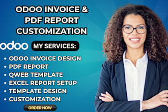 design odoo invoice template pdf report and qweb customization