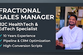 be your fractional sales manager for healthtech and edtech startups