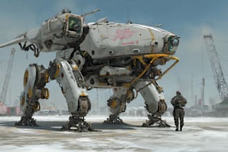 design cute robot character or mascot