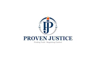 design investigative nonprofit proven justice logo