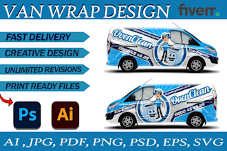 make professional van wrap, car wrap, and vehicle wrap design