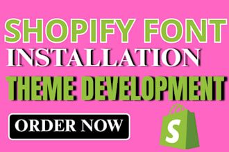 do shopify store font installation