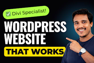 design and customize wordpress website with divi theme