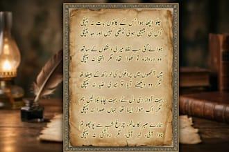write unique urdu shayari, ghazal and romantic poetry