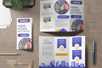 design professional bi fold and tri fold brochure for your business