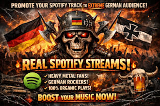 promote your spotify track to extreme german audience for real streams