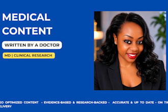 write medical, health, and wellness articles by a doctor