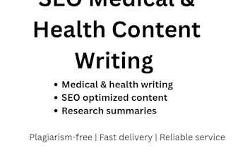 write SEO medical and health articles