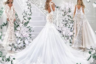create intricate bridal custom illustrations in 24 hours