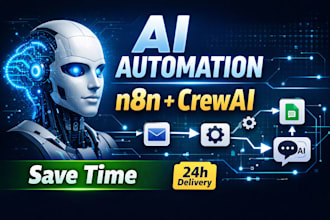 build ai automation workflows using n8n and crewai for your business