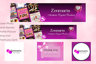 design premium etsy banner logo or brand kit for etsy store