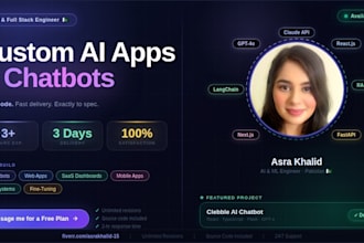 build a custom ai chatbot or web app using claude, gpt 4o, and react