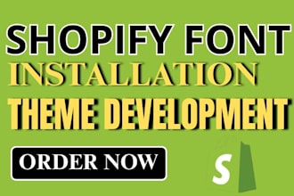 design shopify font installation