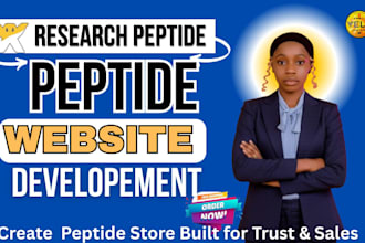 build peptide website, research peptide store  nutraceutical ecommerce website