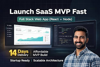 build scalable saas mvp and full stack web app for startups