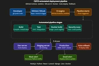 set up ci cd pipeline using github actions, jenkins or gitlab
