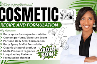 do cosmetic product formulation, skincare formulation, and product development