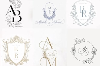 design memorable, anniversary, wedding logo, or monogram