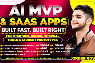 build your ai mvp saas web app or internal tool fast