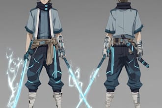 draw high quality detailed anime character anime char