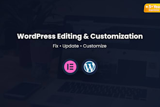 edit, customize and update your wordpress website