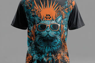 make hand drawn design for you merch t shirt tote bag