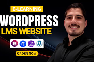 build wordpress lms website, talentlms, tutor lms, kajabi, h5p, lifter lms