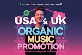 usa uk spotify music promotion soundcloud music youtube music apple music tidal