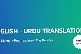 do urdu english translation and SEO content writing for blogs books