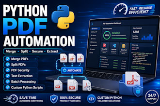automate PDF processing using python, merge split secure pdf