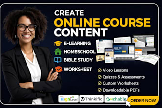 create online course content elearning homeschool worksheet bible study ecourse
