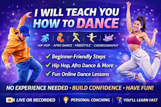 teach you how to dance step by step as a beginner