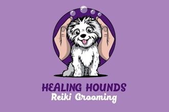 design a eye catching logo for a dog grooming business