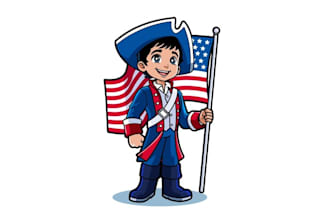 design memorial elementary patriot mascot logo