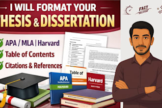 format thesis in apa, mla, harvard style perfectly