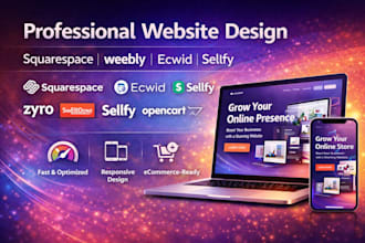 design setup squarespace ecwid weebly zyro sellfy opencart website builders