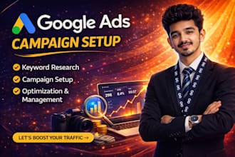 setup and manage your google ads adwords campaigns or audit