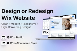design or redesign a wix website or wix online ecommerce store