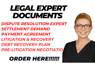 prepare a payment plan agreement for debt settlement
