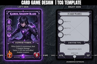 do trading card game template sport card tcg frame  collectible card mockup box