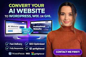 convert ai websites into wordpress, wix, gohighlevel seamlessly
