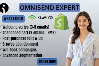 do omnisend email sms automation abandoned cart flow klaviyo migration shopify