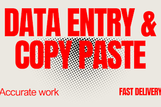 do data entry and copy paste jobs