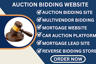 design auction, bidding, multivendor, mortgage, bidding ecommerce website