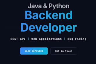 build a backend for your website using java or python