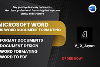 professionally format and edit microsoft word documents