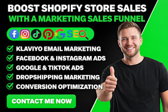 promote shopify store with shopify marketing sales funnel to boost shopify sales