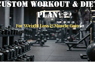create a personalized gym workouts and diet plan